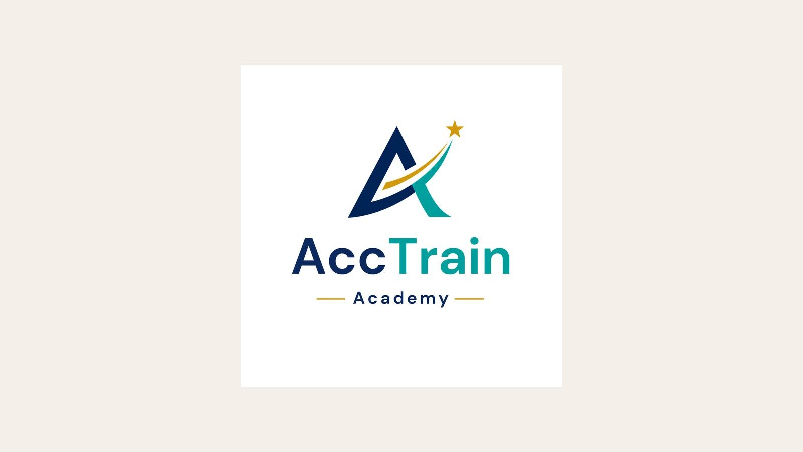 AccTrain Academy logo and brand identity