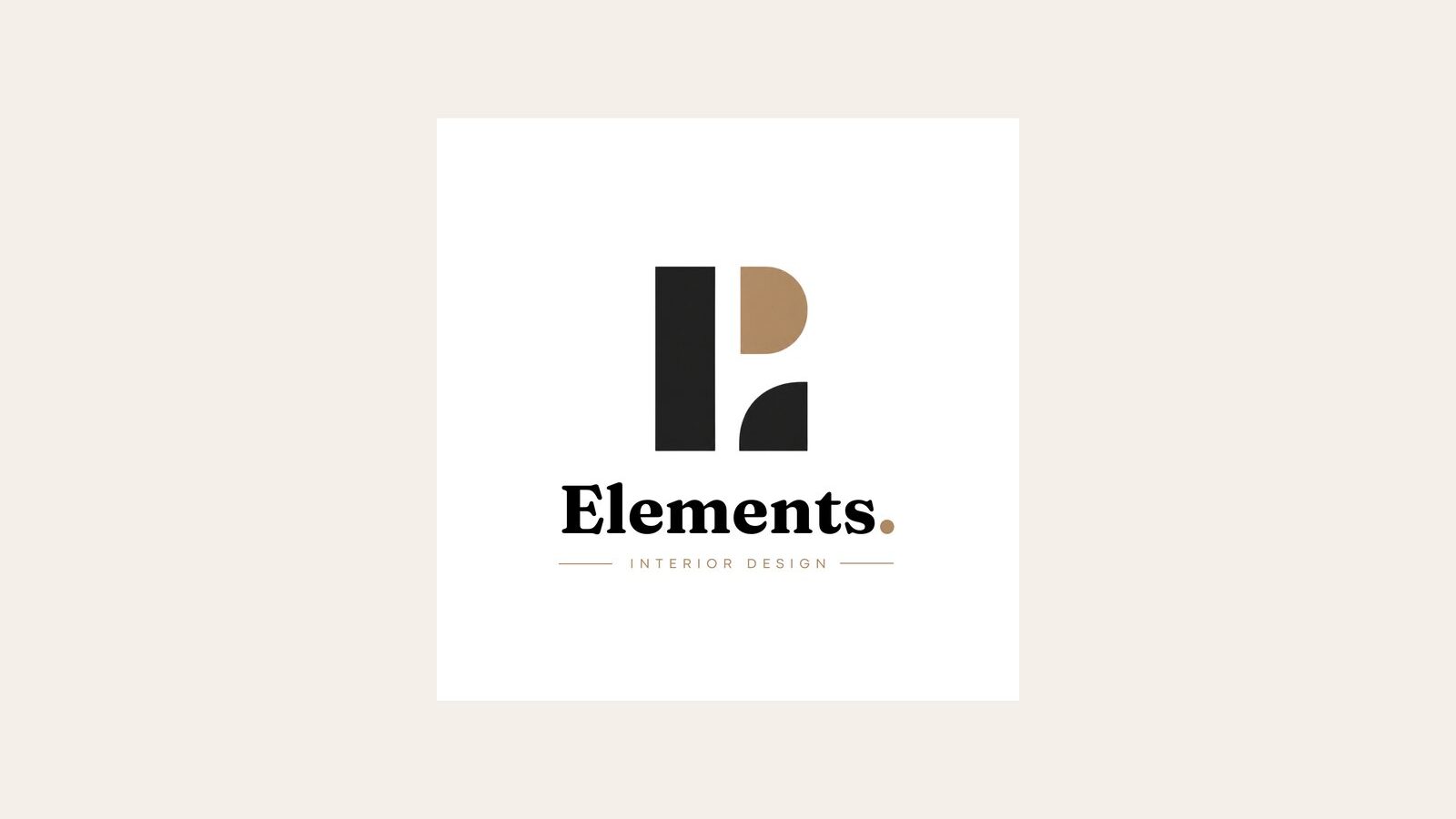 Elements Interior Design logo and brand identity