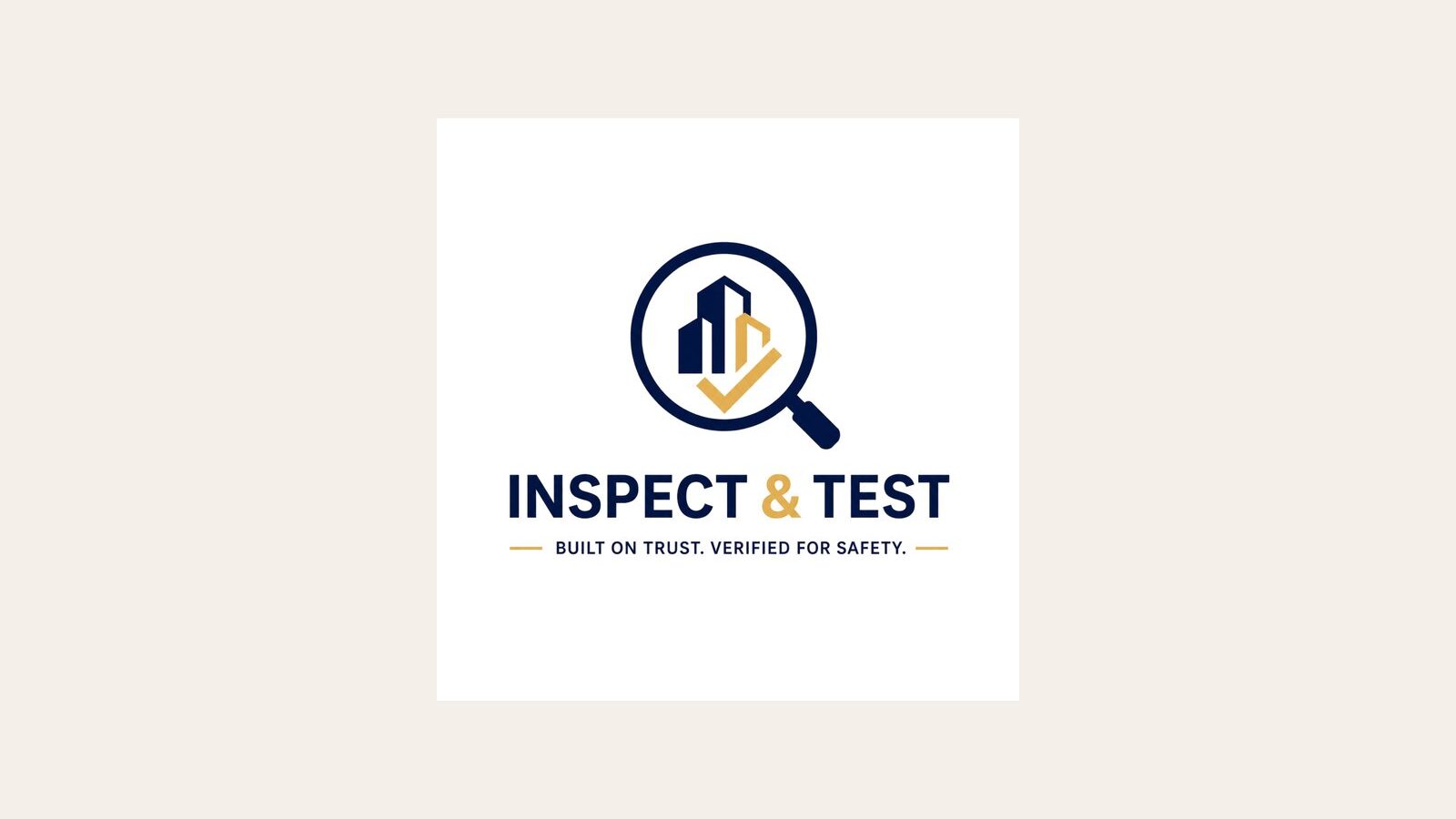 Inspect & Test logo and brand identity