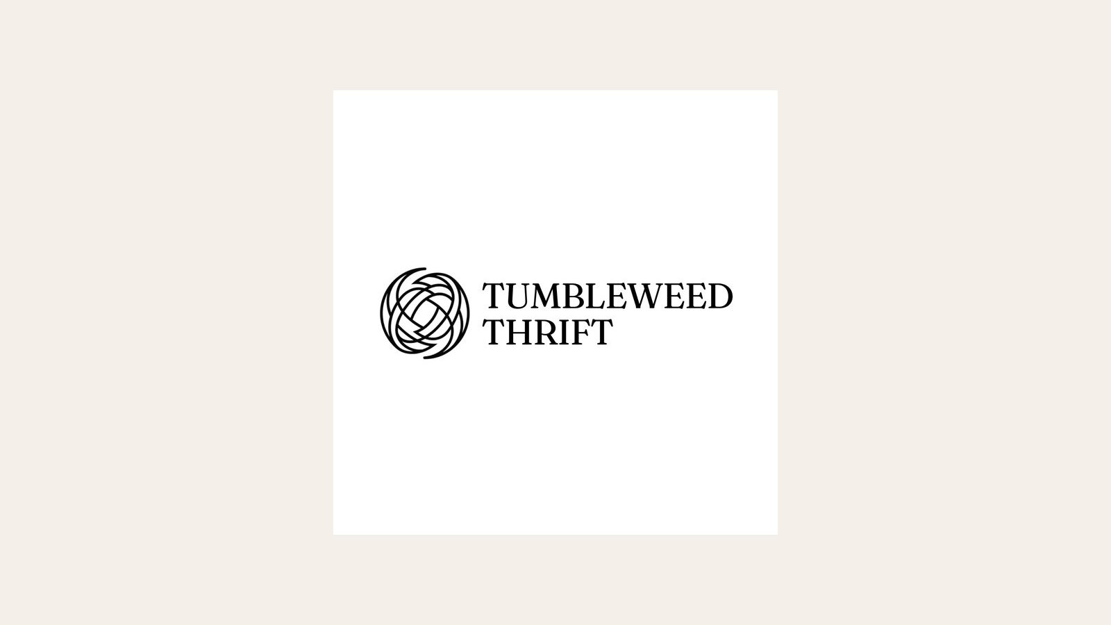 Tumbleweed Thrift logo and brand identity